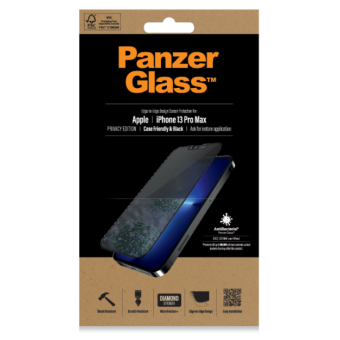 Tvrdené sklo na Apple iPhone 13 Pro Max/14 Plus PanzerGlass Case Friendly Privacy AB čierne