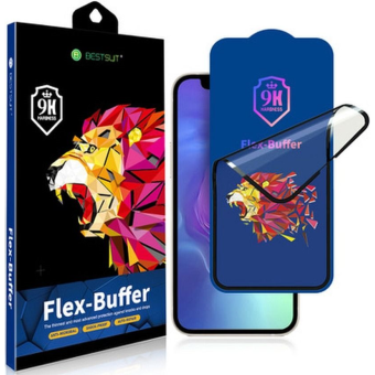 Tvrdené sklo na Apple iPhone 13 mini Bestsuit Flex-Buffer Hybrid 5D Biomaster Antibakteriálne čierne