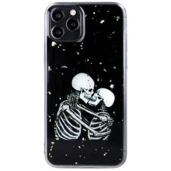 Silikónové puzdro na Apple iPhone 13 Pro Romantic Skeletons 1