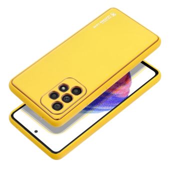 Plastové puzdro na Samsung Galaxy A53 5G A536 Forcell Leather žlté