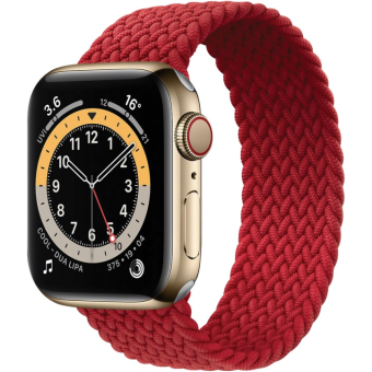 Náhradný remienok na Apple Watch 42/44/45/49mm COTECi Nylon Braided Strap 145 mm Red