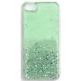 Silikónové puzdro na Xiaomi Redmi 9A/9AT Glitter Star zelené