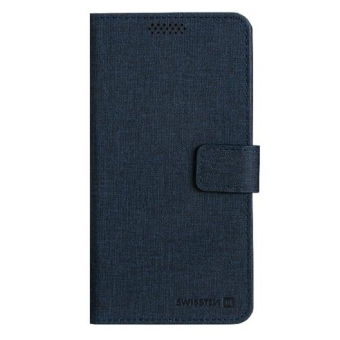 Diárové puzdro Swissten Libro Uni Book, veľkosť L, tmavo-modré