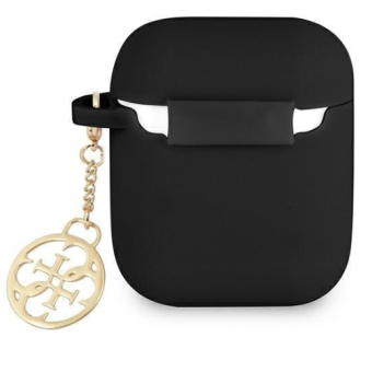 Silikónové puzdro Guess na Apple AirPods 1 / 2 GUA2LSC4EK 4G Charm čierne