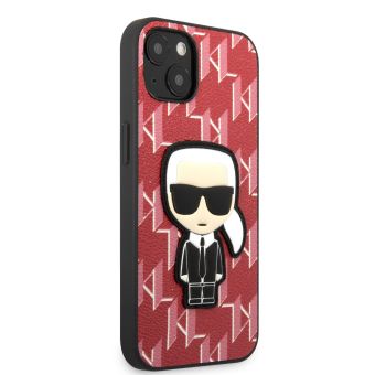 Plastové puzdro Karl Lagerfeld na Apple iPhone 13 Pro Max KLHCP13XPMNIKPI Monogram Ikonik červené
