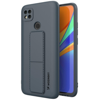 Silikónové puzdro na Xiaomi Redmi 9C Kickstand modré