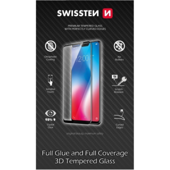 Tvrdené sklo na Xiaomi Redmi 8/8A Swissten 3D 9H celotvárove čierne