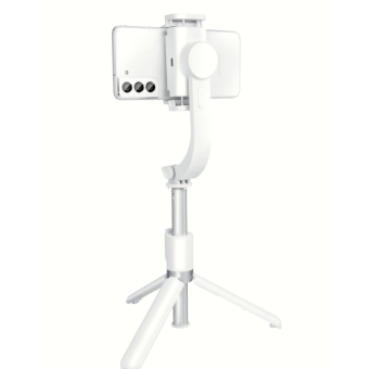 Selfie tyč so statívom a diaľkovým ovládaním Bluetooth Gimbal stabilizátor SSTR-L08 biely