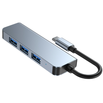 Adaptér Hub 4in1 Tech-protect V1 4xUSB sivý