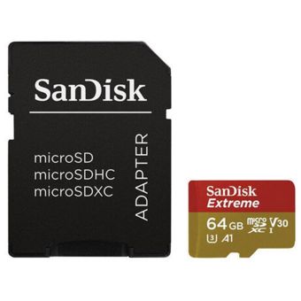SanDisk Extreme microSDXC 64GB 170/80 MB/s UHS-I U3 + adaptér