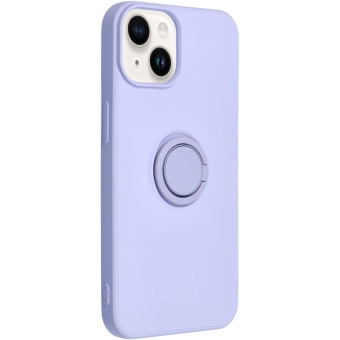 Silikónové puzdro na Apple iPhone 14 Forcell Silicone Ring fialové