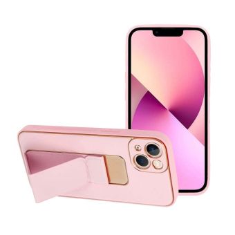 Kryt na Apple iPhone 14 Plus Forcell Leather Kickstand ružové