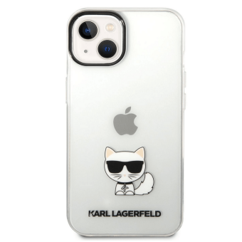 Kryt na Apple iPhone 14 Plus Karl Lagerfeld Choupette Logo KLHCP14MCTTR Transparentné