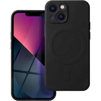 Silikónové puzdro na Apple iPhone 13 Mini Silicone Mag Cover čierne