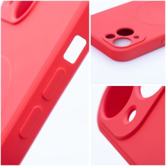 Silikónové puzdro na Apple iPhone 12 Silicone Mag Cover červené