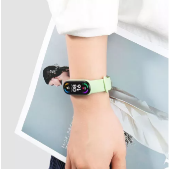 Náhradný remienok na Xiaomi Mi Band 5/6/6 NFC/7 Tech-protect Iconband limetkový