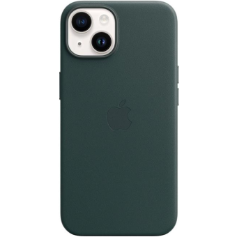 Kožené puzdro Apple na Apple iPhone 14 MPP53ZM/A Leather Case with MagSafe Forest Green