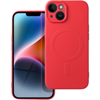 Silikónové puzdro na Apple iPhone 14 Plus Silicone Mag Cover červené