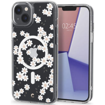 Odolné puzdro na Apple iPhone 14 Spigen Cyrill Cecile MagSafe White Daisy