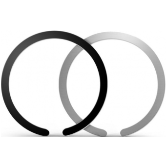 Magnetický krúžok Tech-Protect Metal MagSafe Ring čierny/strieborný (2ks v balení)