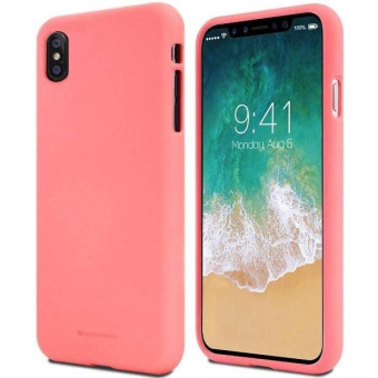 Silikónové puzdro na Apple iPhone 12/12 Pro Mercury Soft ružové