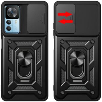 Odolné puzdro na Xiaomi 12T/12T Pro Tech-protect Camshield Ring Armor čierne