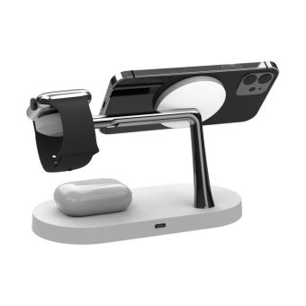 Bezdrôtová nabíjačka Tech-Protect A14 3v1 MagSafe biela