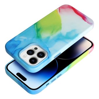 Plastové puzdro na Apple iPhone 13 Leather Mag PU Splash viacfarebné