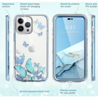 Odolné puzdro na Apple iPhone 14 Pro Supcase Cosmo Blue Fly