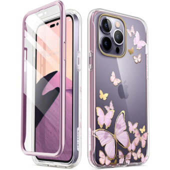 Odolné puzdro na Apple iPhone 14 Pro Max Supcase Cosmo Fly fialové