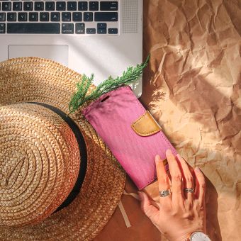 Diárové puzdro na Samsung Galaxy A14 LTE A145 Canvas ružové