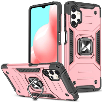 Odolné puzdro na Samsung Galaxy A33 5G A336 Ring Armor Rugged ružové