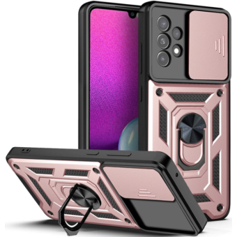 Odolné puzdro na Samsung Galaxy A33 5G A336 Camshield Ring Armor ružové