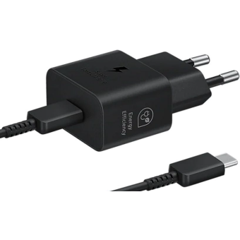 Samsung GaN EP-T2510XBE, USB-C 25W + kábel USB-C/USB-C 1m, čierna (Blister)