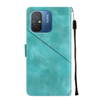 Diárové puzdro na Xiaomi Redmi 12C MEZZO squares zelené