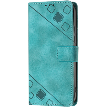 Diárové puzdro na Xiaomi Redmi 12C MEZZO squares zelené