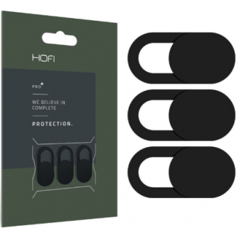 Krytka na webkameru Hofi Slim Pro+ čierna (3ks)