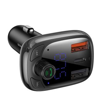 Baseus S-13 FM Transmiter CCMT000101, Bluetooth MP3, 2x USB 4,8A, čierny