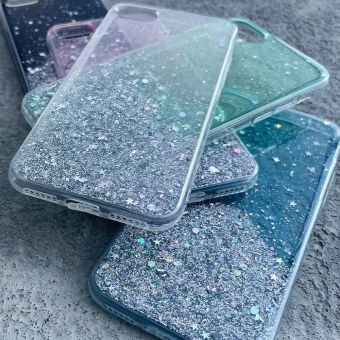 Silikónové puzdro na Xiaomi Redmi 9T/Poco M3 Star Glitter Shining zelené