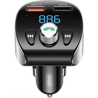 Joyroom FM transmitter JR-CL02, Bluetooth 5.0 MP3 micro SD car charger 2x USB 18 W 3 A Quick Charge 3.0 čierny