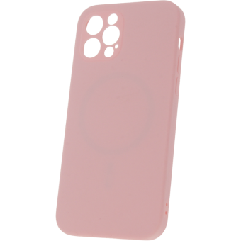 Silikónové puzdro na Apple iPhone 12 Mag Invisible Pastel ružové