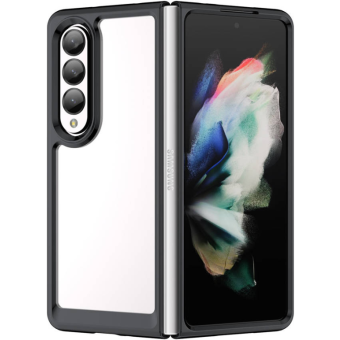 Silikónové puzdro na Samsung Galaxy Z Fold3 F926 Space transparento-čierne