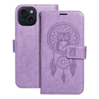 Diárové puzdro na Apple iPhone 15 MEZZO dreamcatcher fialové