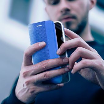 Obal SENSITIVE Book Apple iPhone 15 Plus blue