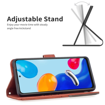 Diárové puzdro na Xiaomi Redmi Note 12S Texture hnedé