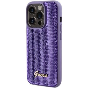 Obal Guess Sequin Script Logo Apple iPhone 15 Pro Max GUHCP15XPSFDGSU Purple