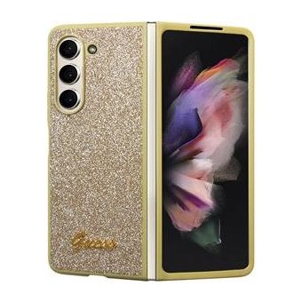 Obal Guess PC/TPU Glitter Flakes Metal Logo Samsung Galaxy Z Fold5 5G F946 GUHCZFD5HGGSHD Gold