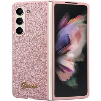Obal Guess PC/TPU Glitter Flakes Metal Logo Samsung Galaxy Z Fold5 5G F946 GUHCZFD5HGGSHP Pink