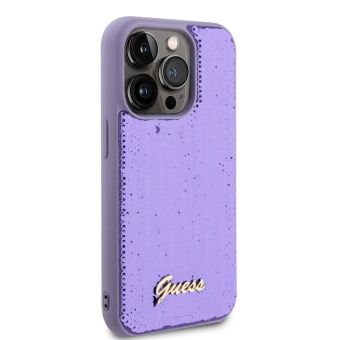 Obal Guess Sequin Script Logo Apple iPhone 14 Pro Max GUHCP14XPSFDGSU Purple