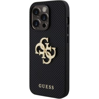 Obal Guess PU Perforated 4G Glitter Metal Logo Apple iPhone 14 Pro Max GUHCP14XPSP4LGK Black